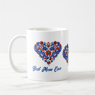 Best Mum Ever Vintage Hungarian Matyo Gift Idea Coffee Mug