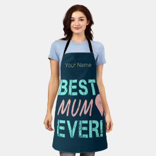 Best Mum Ever Vintage Mum Heart For Mother's Day Apron