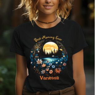 Best Mum Ever Whimsigoth Nature Fairy Wildflowers T-Shirt