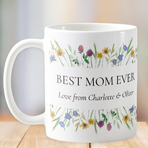 Best Mum Ever Wildflower Floral Coffee Mug
