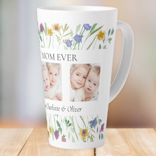 Best Mum Ever Wildflower Photo Latte Mug