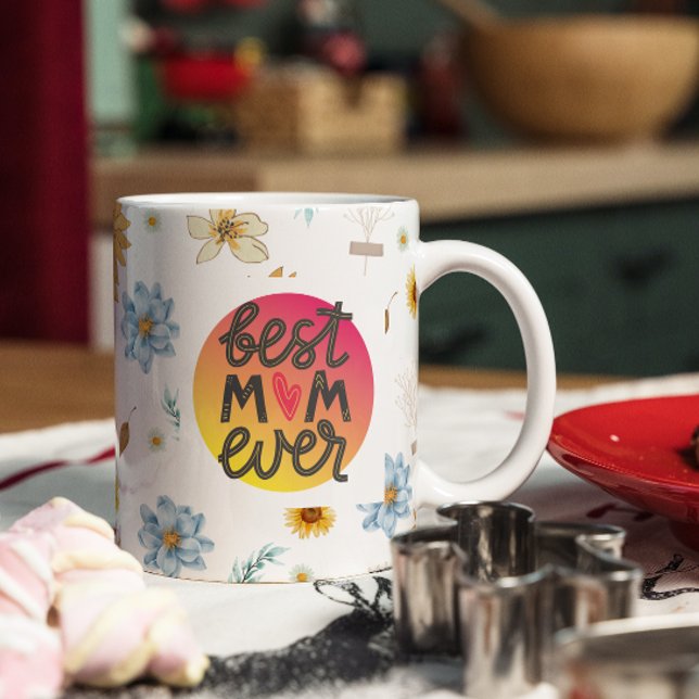 Best Mum Ever Wildflower Photo Mother's Day Mug (Creator Uploaded)