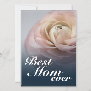 Best Mum Ever with Big Pink Rose