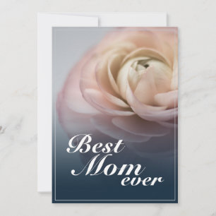 Best Mum Ever with Big Pink Rose
