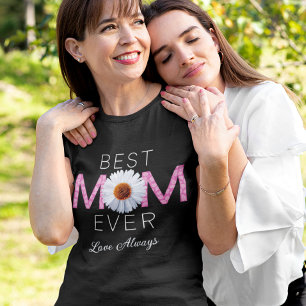 Best Mum Ever With Daisy Image Print (Pink V2) T-Shirt