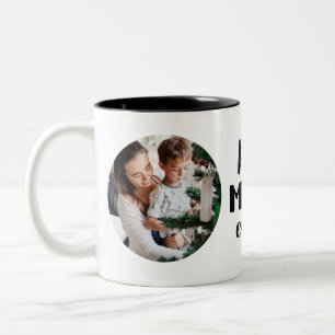 "Best Mum Ever" with mum photo, Mother's Day Gift  Two-Tone Coffee Mug