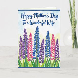 Best Mum Floral Garden Card