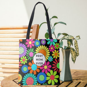 Best Mum Floral  Tote Bag