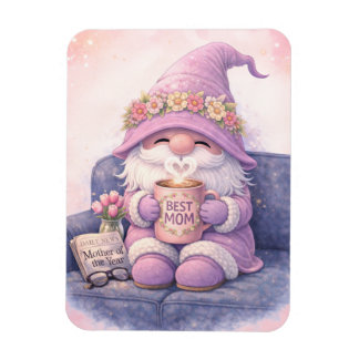Best Mum Gnome Flexible Magnet