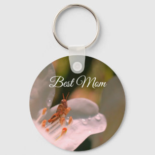 Best Mum Grasshopper On Azalea Flower Key Ring