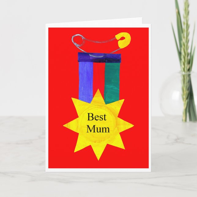 'Best Mum' Greeting Card (Front)