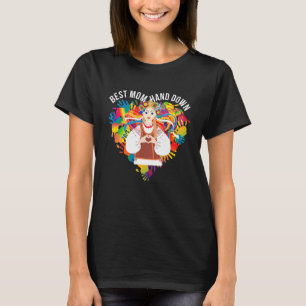 Best Mum Hand Down Hippie Girl Love Peace Happy Mo T-Shirt