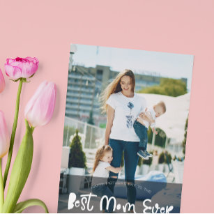 Best Mum   Hand Lettering Mother's Day Photo Card