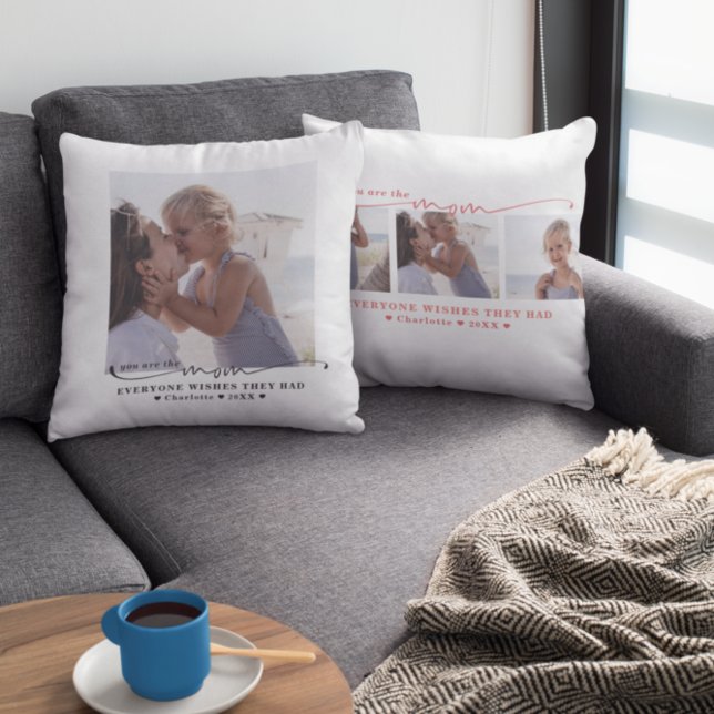 Best Mum | Hand Written Modern Minimal Photo Cushion (Creator Uploaded)