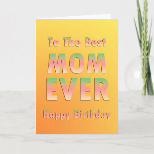 Best Mum Happy Birthday Card