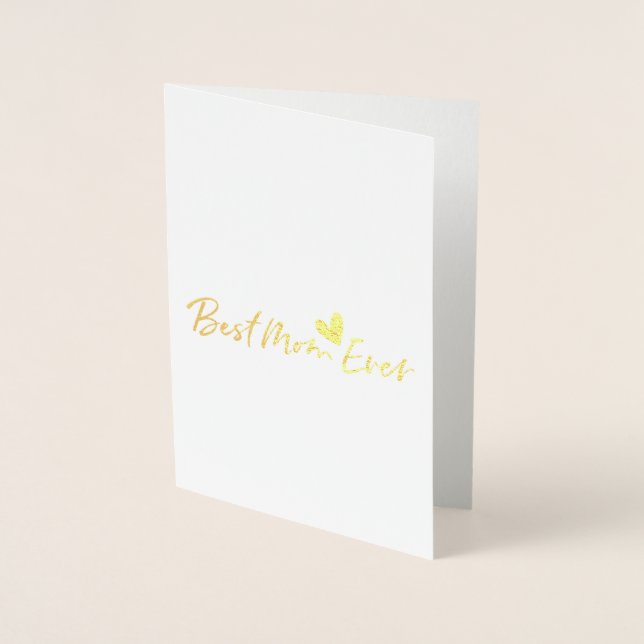 Best Mum Heart Foil Card (Front)