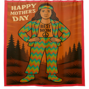 Best Mum Hippie Shower Curtain