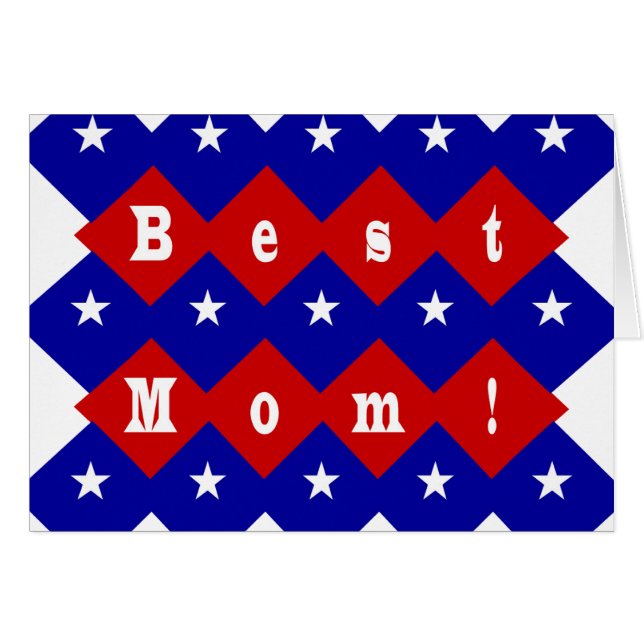 Best Mum in Patriotic Diamond Shape (Front Horizontal)