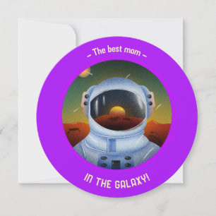 Best Mum In The Galaxy Circle Card – Mother’s Day