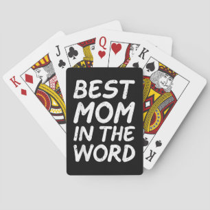 Best Mum in the World Grandma Mothers Day 2025 Playing Cards