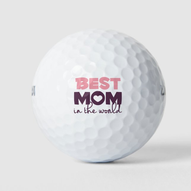 Best Mum In The World, Happy Mothers Day Gift Golf Balls (Front)