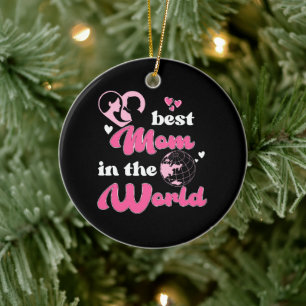 Best Mum In The World Mother's Day Ceramic Tree Decoration