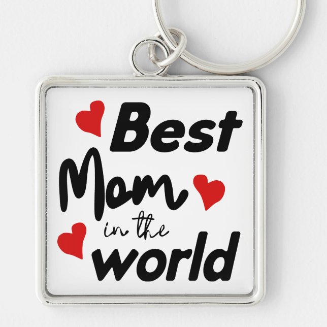 Best Mum In The World Mother's Day Key Ring (Front)
