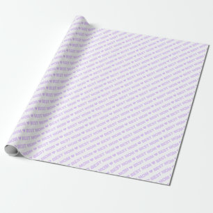 Best Mum Lilac on White Wrapping Paper