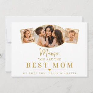 Best Mum Mama Mother’s Day Kids Photo Holiday Card