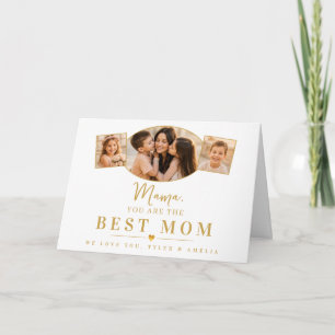 Best Mum Mama Mother’s Day Kids Photo Holiday Card