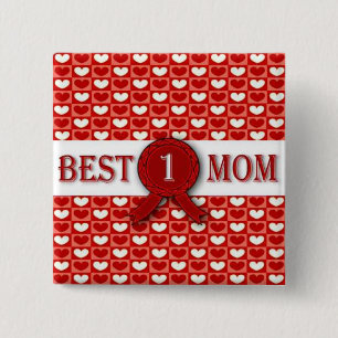 Best Mum Medal 15 Cm Square Badge