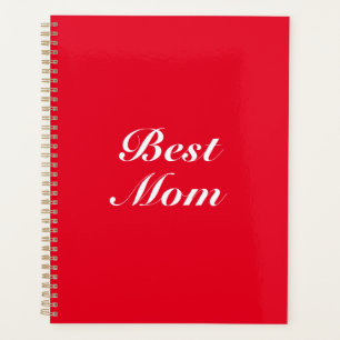 Best Mum, Mother, Mother's day, red white Planner