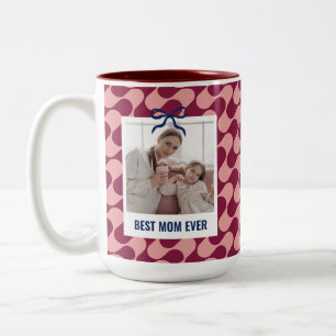 Best Mum Mother's Day Birthday Gift Custom Photo Two-Tone Coffee Mug
