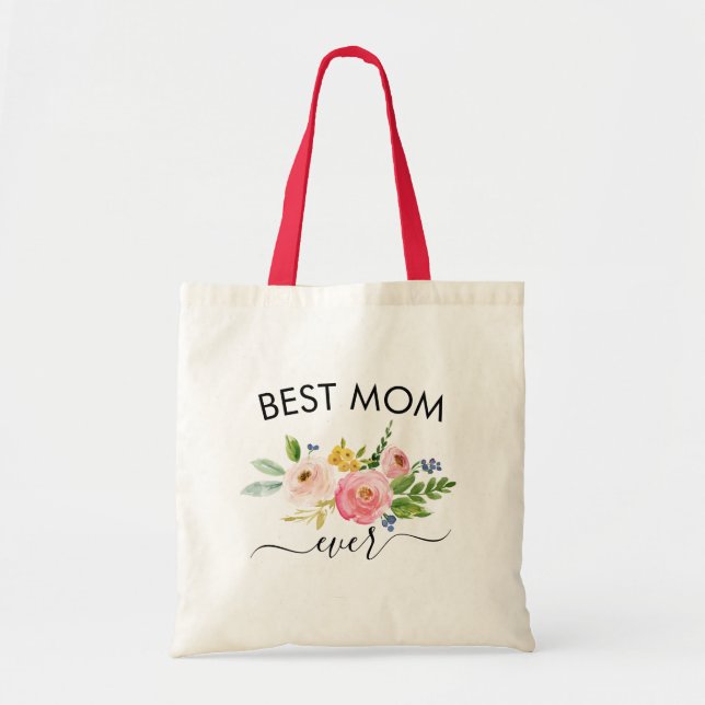 Best Mum Mothers Day Gift Mother Love Floral Boho Tote Bag (Front)