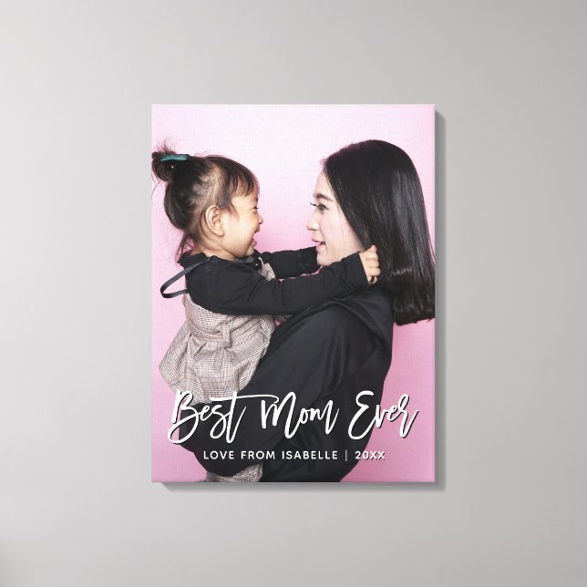 Best Mum Mother's Day Keepsake Personalised Photo Canvas Print (Front)