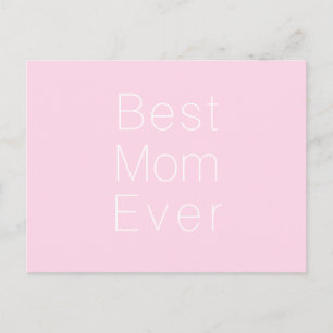 Best Mum, Mother's Day, Mother minimalist pink Postcard