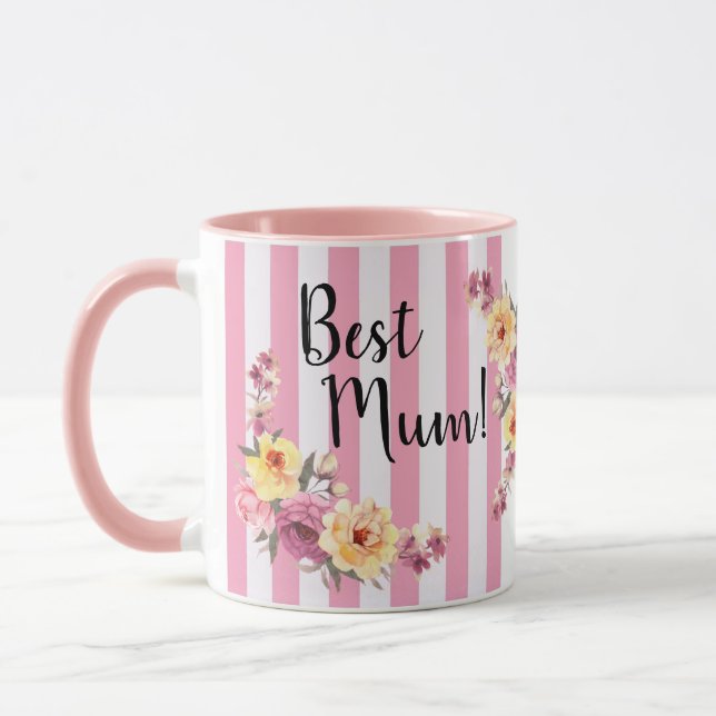 Best Mum Mug Floral (Left)