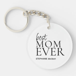 Best Mum Mum Ever Name Photo White Key Ring