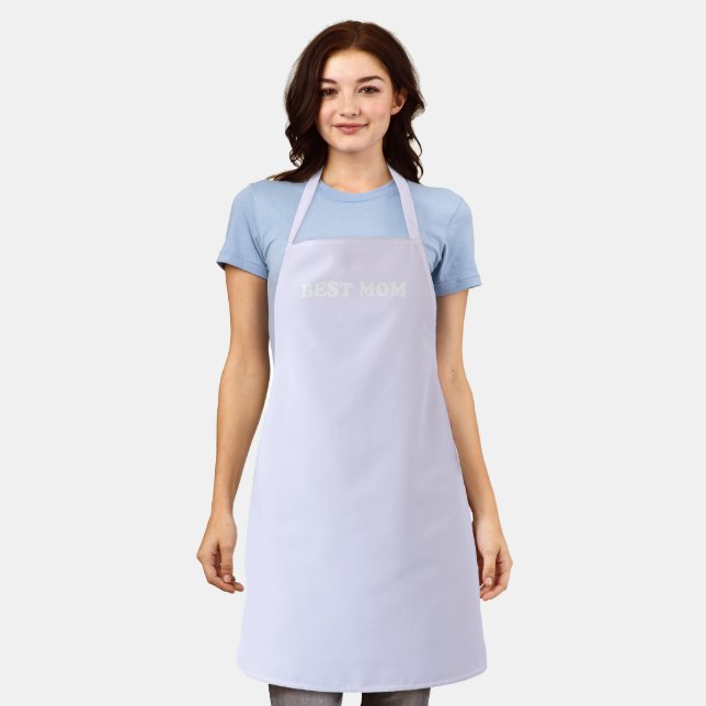 Best Mum pale lavender lilac modern typography  Apron (Worn)
