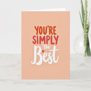 Best Mum Peach Gradient Art Card