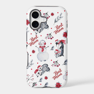 Best Mum Penguin Christmas pattern