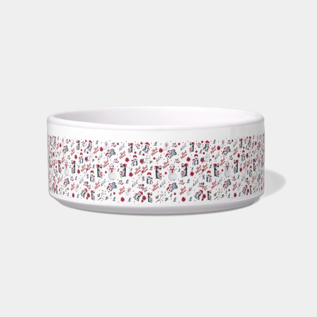 Best Mum Penguin Christmas pattern Bowl (Front)