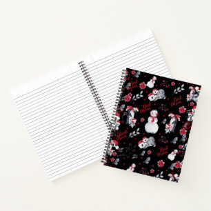 Best Mum Penguin Christmas pattern Notebook