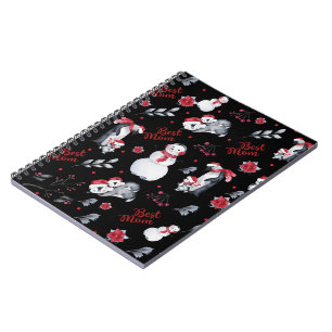 Best Mum Penguin Christmas pattern Notebook