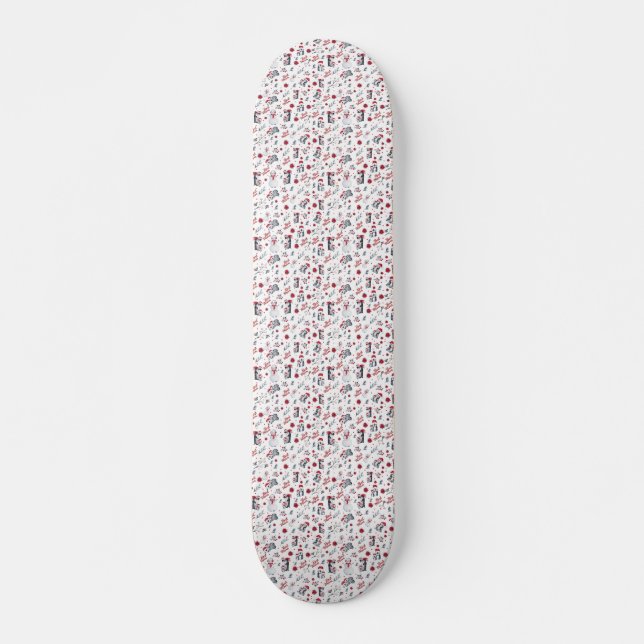 Best Mum Penguin Christmas pattern Skateboard (Front)