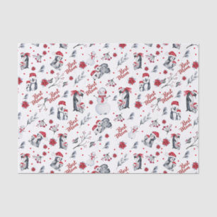 Best Mum Penguin Christmas pattern Tissue Paper