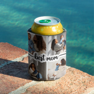 Best Mum Personalised 4 Photo Collage Can Cooler