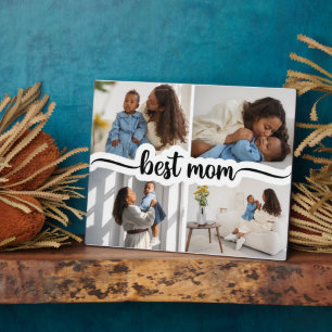 Best Mum Personalised 4 Photo Collage Plaque