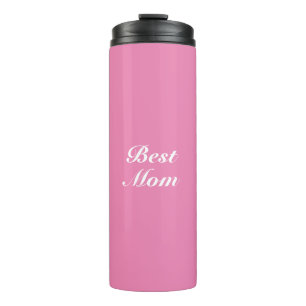 Best mum pink white classic script elegant chic thermal tumbler