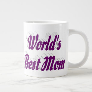 Best Mum purple half text Large Coffee Mug